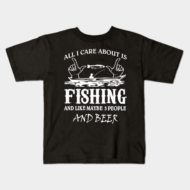 fishing Kids T-Shirt by khalid12